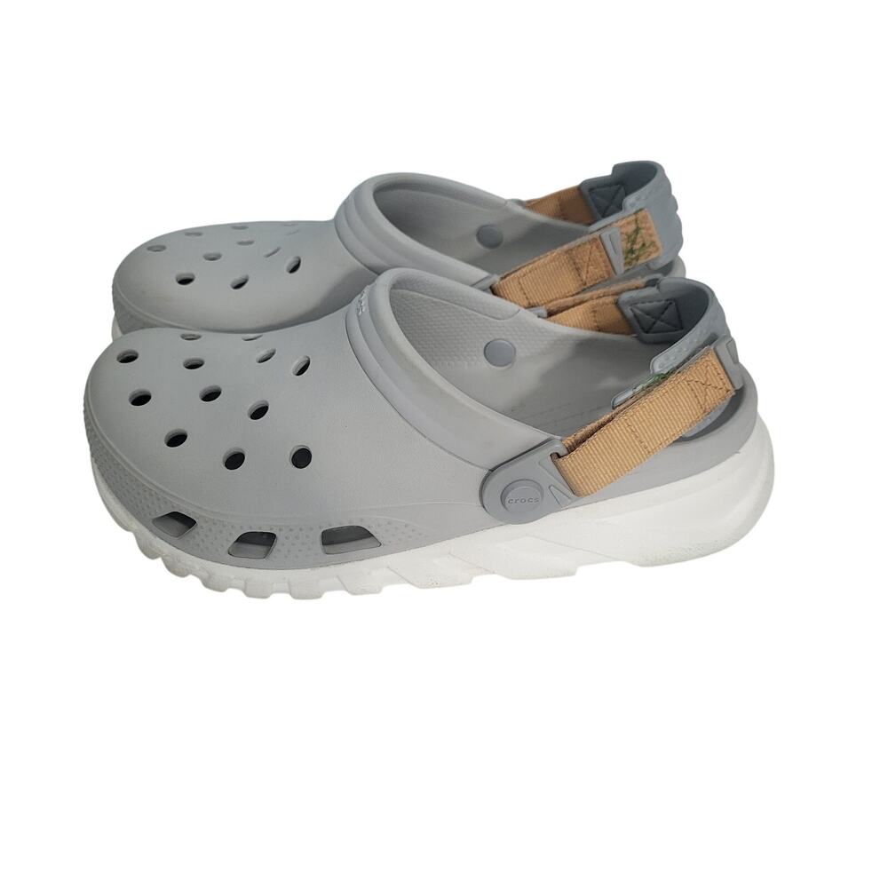 Crocs Duet Max 11 Gray Clogs Size W=9/M=7 Preowned 71726-2960 - Picture 2 of 7